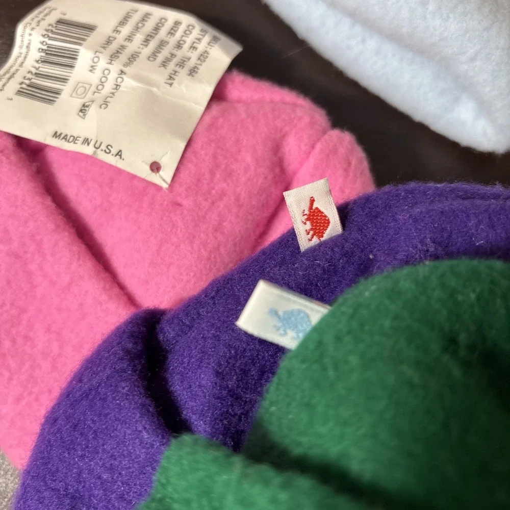 5 New Vintage Turtle Fur Infant Toddler Fleece‎ Hats